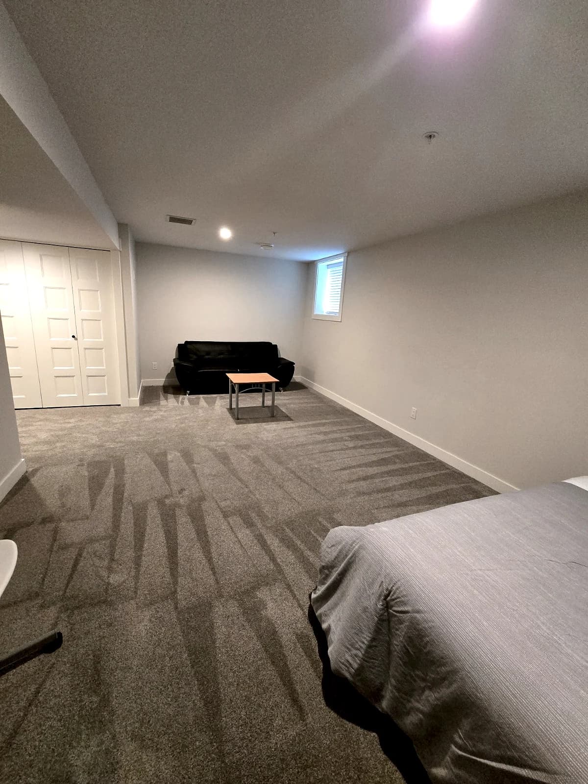 Finished basement at the Maitland townhouse