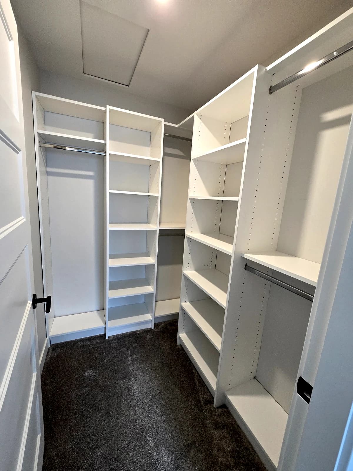 Walk-in closet at the Maitland townhouse
